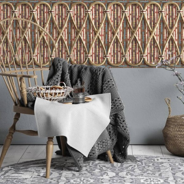 5555-PM16 | Philippe Model woven rattan frieze 